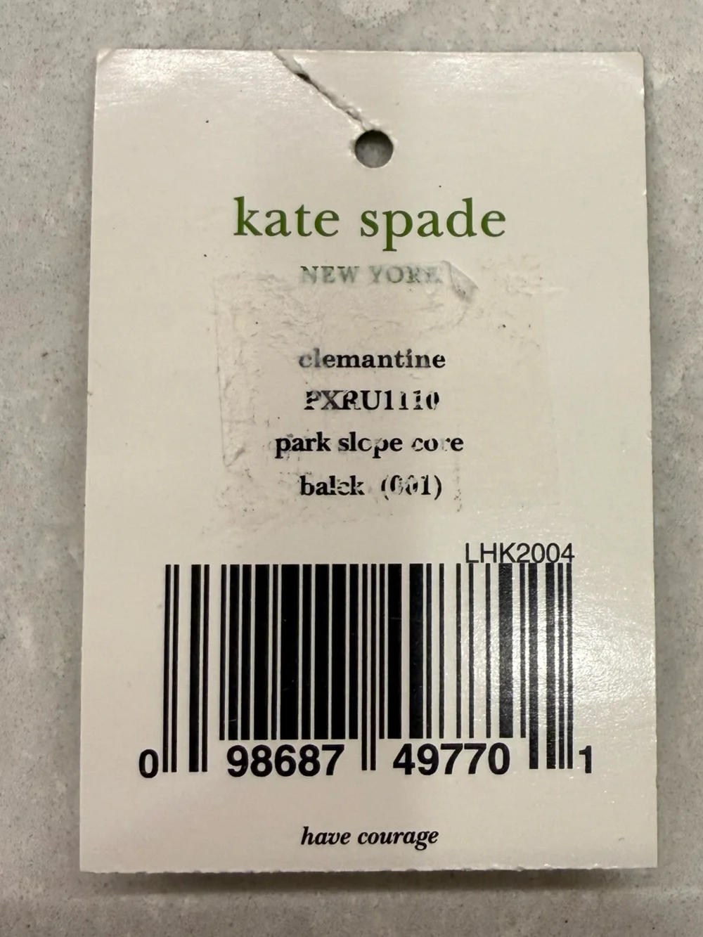 Kate Spade Clementine Park Slope PXRU1110 Black Leather Tote Shoulder Bag
